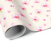 Pastelroze orchideeën cadeaupapier (Rol Hoek)