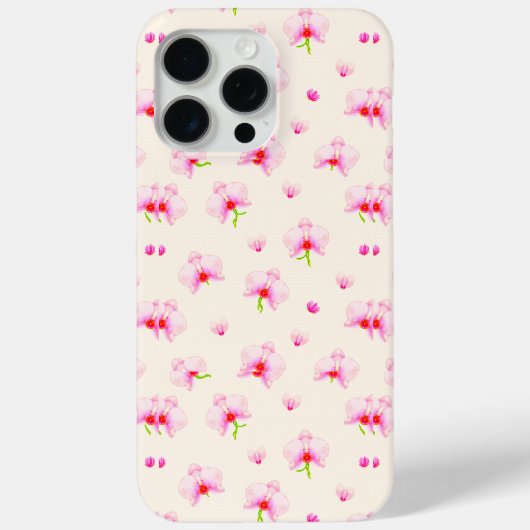 Pastelroze orchideeën Case-Mate iPhone case (Achterkant)