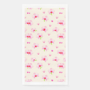 Pastelroze orchideeën servet