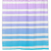 Pastelroze Paarse Blue Paint Brush Douchegordijn (Voorkant)