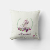 pastelroze paarse floraalgif baby hippo kussen (Voorkant)