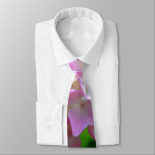 pastelroze paarse hydrangeenbloemen Bride Stropdas
