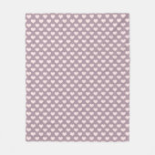pastelroze paarse liefdesharten poka - dots patroo fleece deken (Voorkant)
