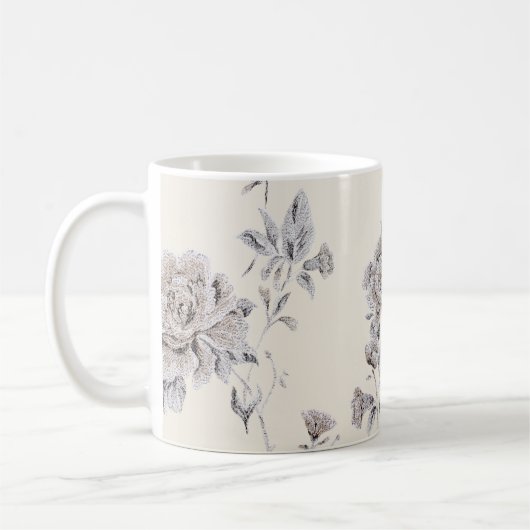 Pastelroze patroon koffiemok (Links)