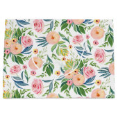 Pastelroze pinda's met een maasbloem groot cadeauzakje (Voorkant)