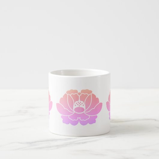 pastelroze pioen espresso kop (Voorkant)