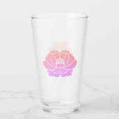 pastelroze pioenroos bloem glas (Achterkant)