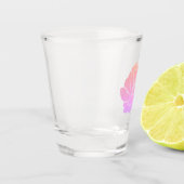 pastelroze pioenroos shot glas (Links)