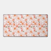  Pastelroze Plumeria Frangipani Bloemen Bureaumat (Voorkant)