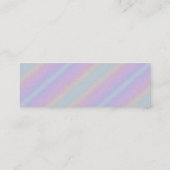 Pastelroze regenboogstrips mini visitekaartje (Achterkant)
