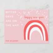 pastelroze snoeprietregenboog op maat briefkaart (Voorkant)
