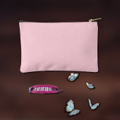 Pastelroze vaste kleur, monogrammen etui