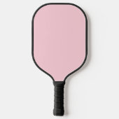 Pastelroze vaste kleur, monogrammen pickleball paddle (Achterkant)