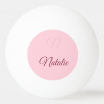 Pastelroze vaste kleur, monogrammen