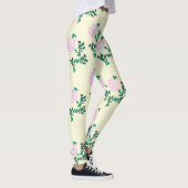 Pastelroze Wilde Roos Bloem Leggings (Rechts)