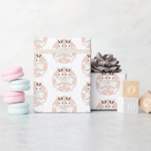 Pastelroze wit lint en knuffel konijnen tweeling