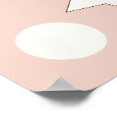 Pastelroze wit lint en knuffel tweeling konijn poster (Hoek)