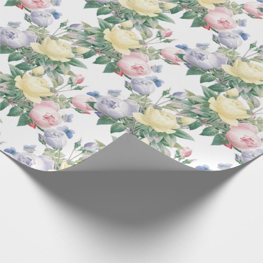 Pastelrozen Inpakpapier (Hoek)