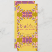 Pastels 12e Verjaardagsfeestuitnodiging Kaart (Voorkant / Achterkant)