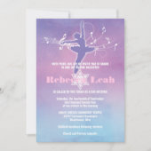 Pastels Ballet Dance, Dancer Bat Mitzvah Kaart (Voorkant)