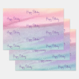 Pastels Birthday Inpakpapier Vel