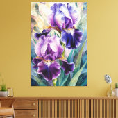 *~* Pastels Bloemen Artsy Iris Schilderen AP84 Canvas Afdruk (Insitu (Woonkamer))