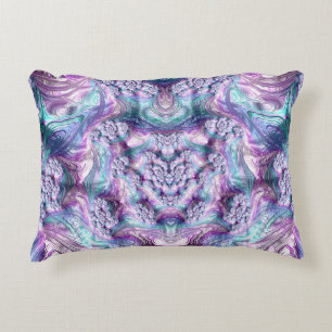 ~ PASTELS ~ Blue Pink Aqua Fractal ~ Original ~ Accent Kussen