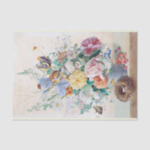 Pastels Classical Floral still Life Tissue Paper