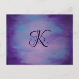  pastels | Cute Pink Cloud Paars Blue Sky Briefkaart