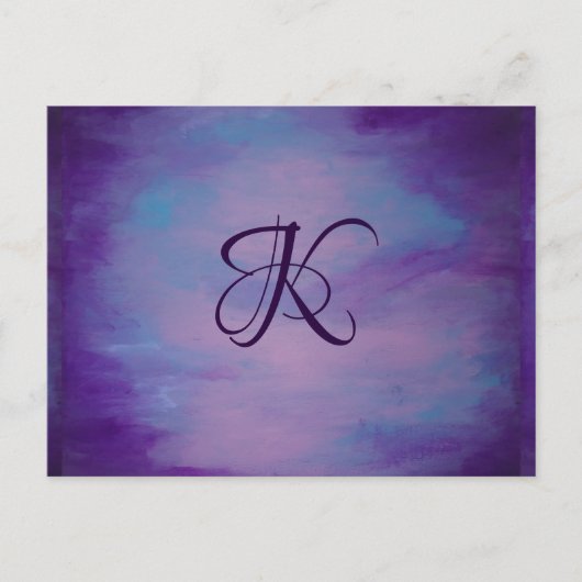  pastels | Cute Pink Cloud Paars Blue Sky Briefkaart (Voorkant)