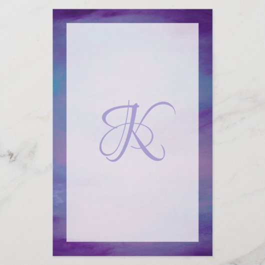  pastels | Cute Pink Cloud Paars Blue Sky Briefpapier (Voorkant)