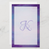  pastels | Cute Pink Cloud Paars Blue Sky Briefpapier (Voorkant / Achterkant)