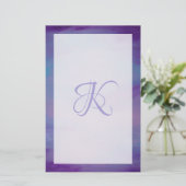  pastels | Cute Pink Cloud Paars Blue Sky Briefpapier (Staand voorkant)