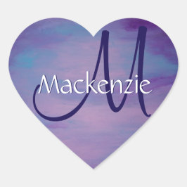  pastels | Cute Pink Cloud Paars Blue Sky Hart Sticker