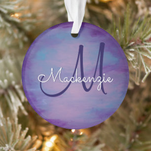 pastels Cute Pink Cloud Paars Blue Sky Ornament