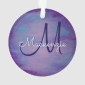  pastels | Cute Pink Cloud Paars Blue Sky Ornament (achterkant)