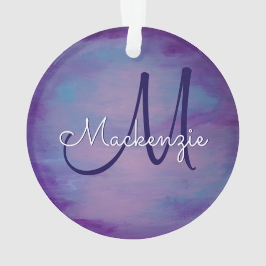  pastels | Cute Pink Cloud Paars Blue Sky Ornament (achterkant)