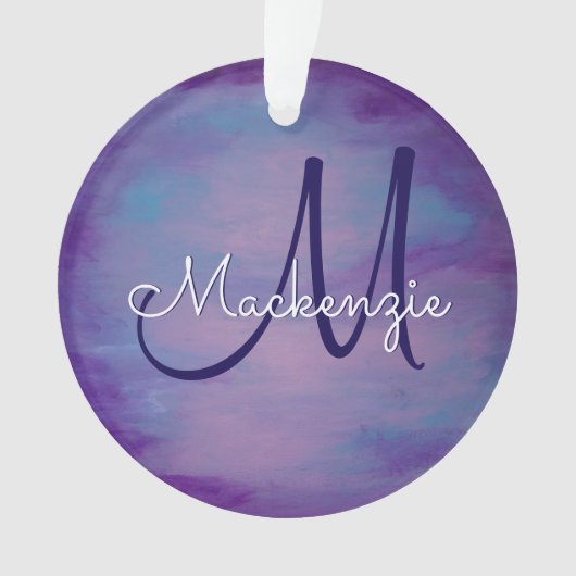  pastels | Cute Pink Cloud Paars Blue Sky Ornament (voorkant)