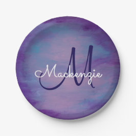  pastels | Cute Pink Cloud Paars Blue Sky Papieren Bordje