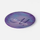  pastels | Cute Pink Cloud Paars Blue Sky Papieren Bordje (Gekanteld)