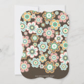 Pastels Daisies Flowers Blooms Baby shower Invite Kaart (Achterkant)