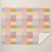  pastels Eenvoudig geometrisch patroon Sherpa Deken (Voorkant (horizontaal))