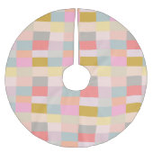  Pastels Eenvoudige geometrische patroonbeelden Kerstboom Rok (Voorkant)