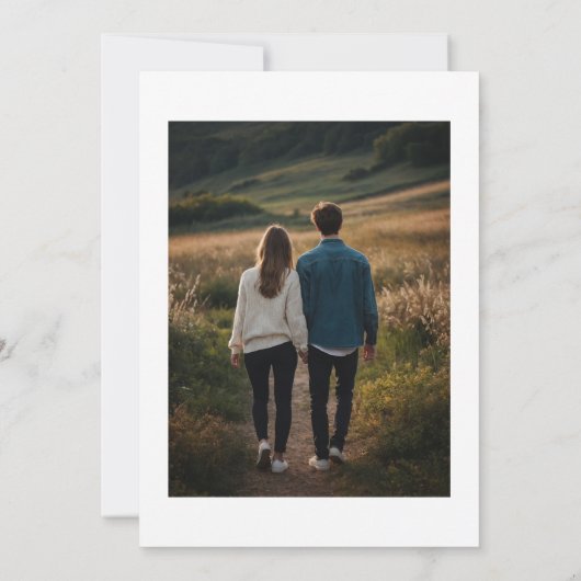 Pastels Eenvoudige Wildbloemen Save The Date (Achterkant)