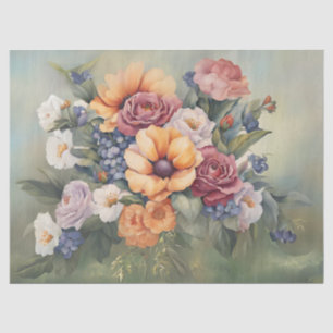 Pastels Floral Boeket decoupage Tissuepapier