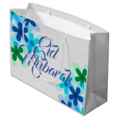 Pastels floral Eid Mubarak cadeau Groot Cadeauzakje (Achterkant Gekanteld)