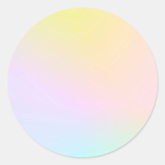 Pastels Gradient Custom Trendy  Ronde Sticker (Voorkant)