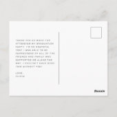 Pastels Groovy Retro Diploma Verzendkaart met Dank Briefkaart (Achterkant)