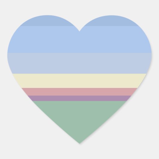 Pastels Heart Sticker (Voorkant)