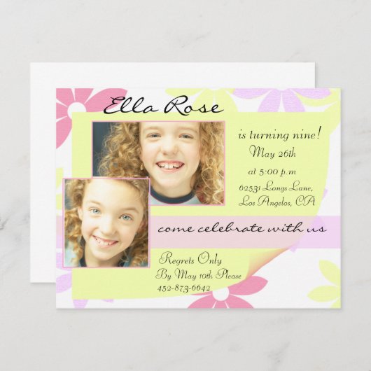 pastels kaart (Voorkant / Achterkant)